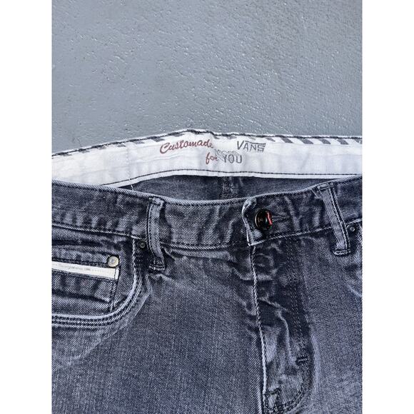 VANS Off The Wall Men’s Black Denim Jeans V76 Slim Fit Size W32 L34 - Picture 2 of 6